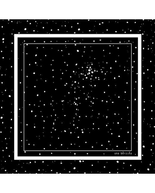 Una Berzina Black Printed Polka-Dot Scarf