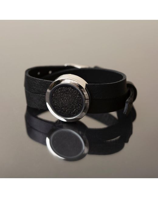 My Little Nature Blue Handmade Designer Leather Bracelet With Natural Volcanic Lava Sand – Unique Jewelry for men