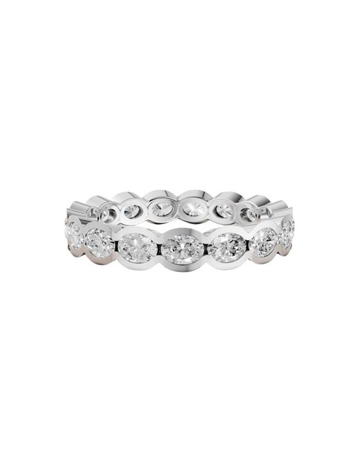 Aya Fine Jewelry White Oval Lab Diamond Eternity Ring