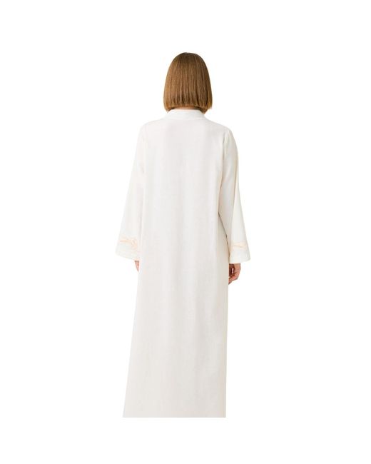 Bocan Couture White Liora Linen Zippered Dress Off