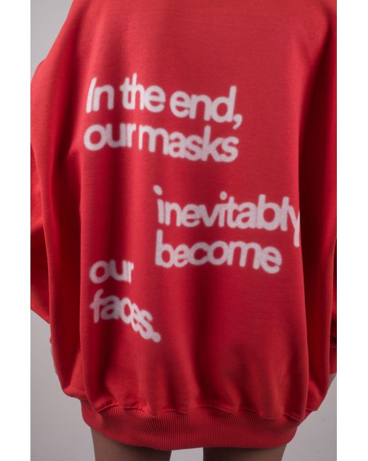 mysimplicated Red Cotton Hoodie for men