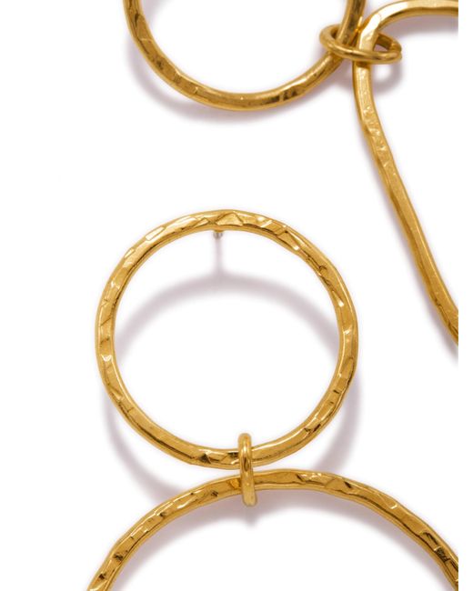 Jaredjamin Metallic Textured Tear Post Earrings
