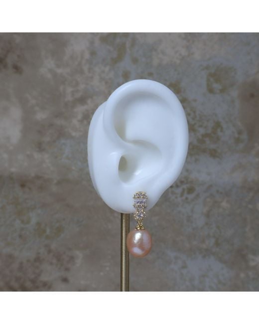 Ninemoo Metallic Golden Glow Baroque Pearl Earrings