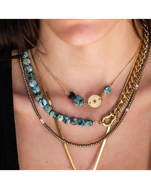 Rachel Nathan Metallic Western Horizon Necklace