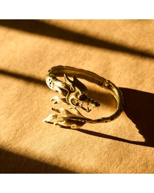Zeworks Metallic Dragon Cuff Bracelet