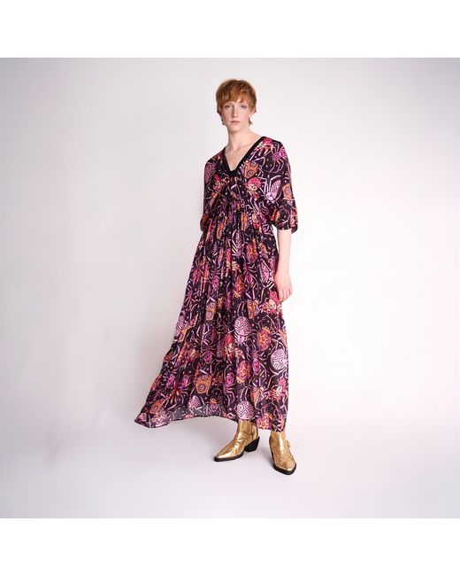 Any Old Iron Purple Spiders From Mars Kaftan Dress