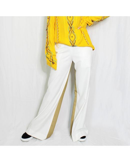 Boutique Kaotique White Double Coloured Pants