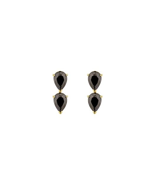 SALLY SKOUFIS Metallic Pure Drop Earrings With Made Mix Cz Diamond Stimulant