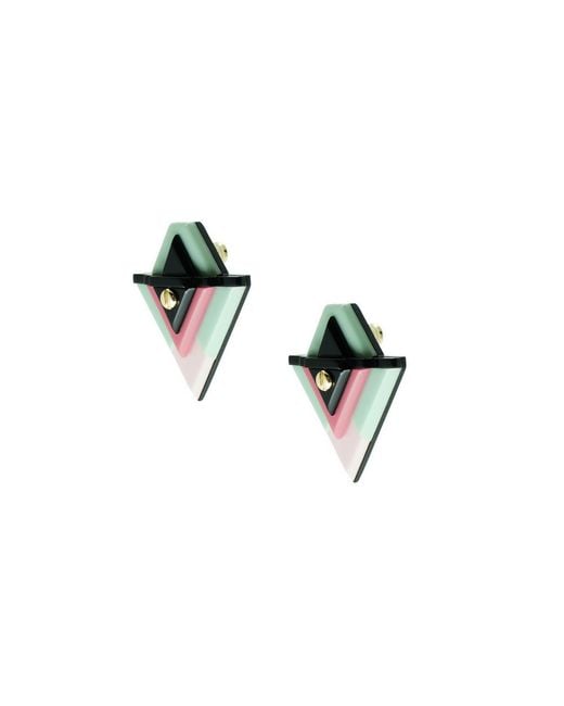 Gissa Bicalho Handmade Acrylic Earring Kuntur P / Green