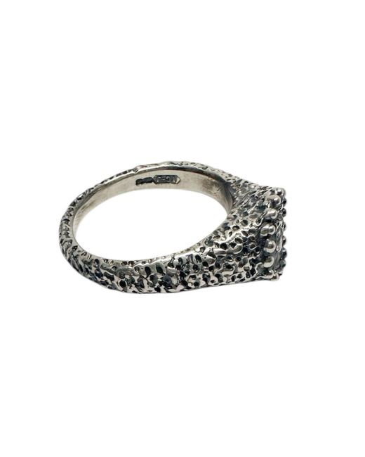 Tg-Jewellery by Tamara Gervasio Multicolor Ancient Cameo Muse Textured Ring – Hand-Carved Sterling