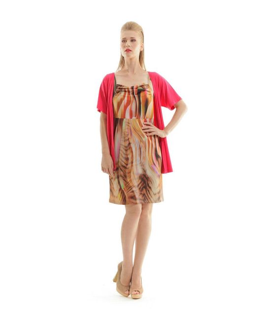 Conquista Pink Short Sleeve Open Front Cardigan