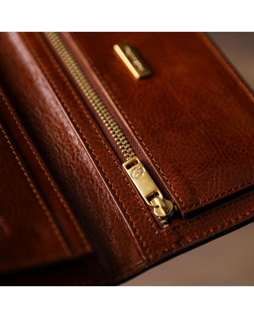 Time Resistance Brown A Coat Wallet for men