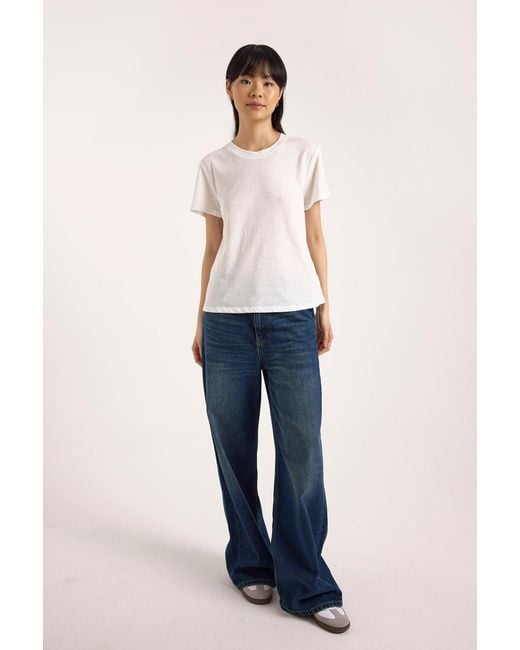 Brodie Cashmere White Weekend Boxy Tee