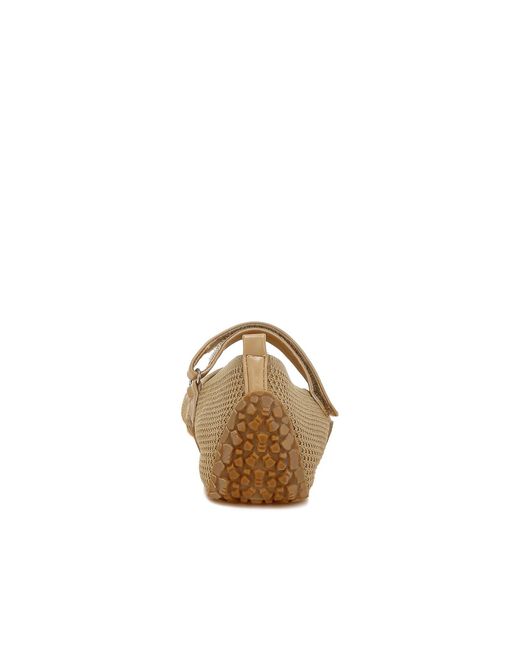 Rag & Co Natural Neutrals Nordeux Velcro Strap Mary Jane Ballerinas