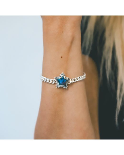 Luna Charles Metallic Willa Labradorite Spiky Star Bracelet