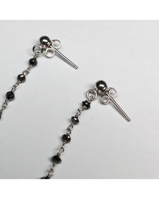 Rahul's Jewels White Genuine Diamond Long Drop Earrings