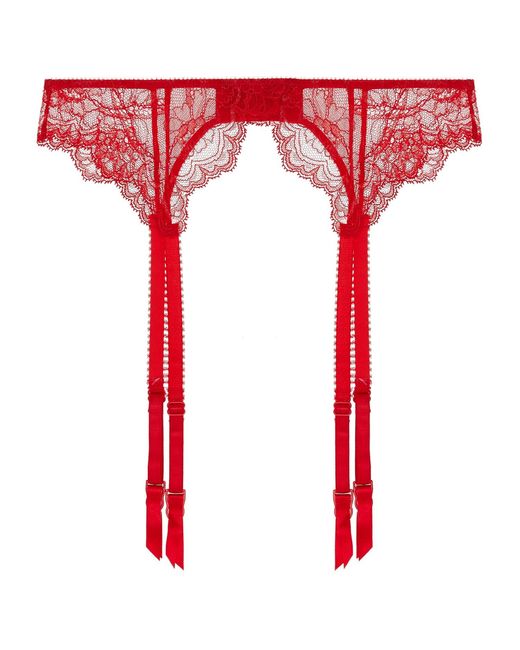 Journelle Red Anais Suspender Belt Scarlet