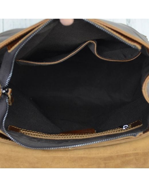 Touri Brown Handmade Worn Look Genuine Leather Slim Backpack