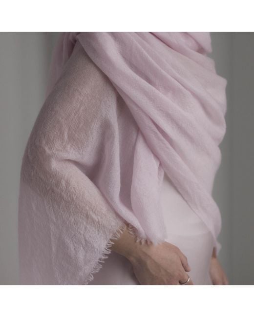 Fiora Muse Pink Ultralight Cashmere Shawl