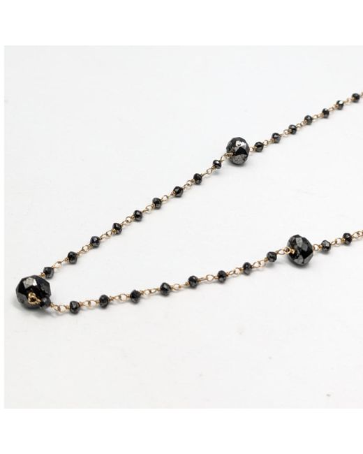 Rahul's Jewels Metallic 18" Genuine Diamond Rosary Necklace