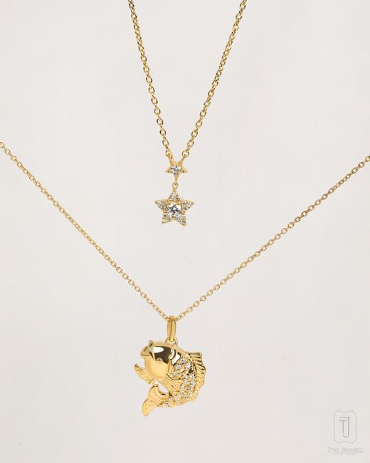 The Jewelz Metallic Neutrals Sea Song Fish Necklace – Nautical Jewelry Gift