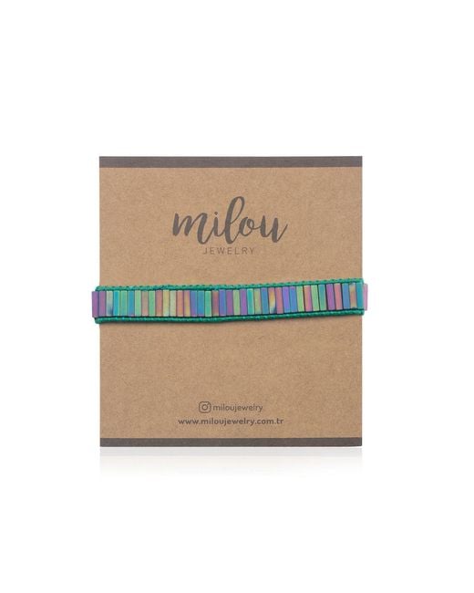 Milou Jewelry Green Emma Beaded Bracelet
