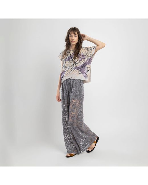 ARTISTA Gray Rizz Asymmetric Top