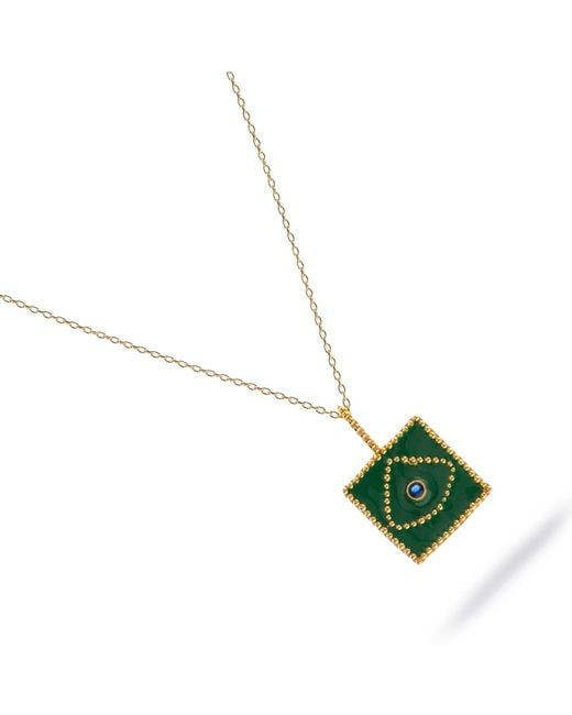 Ebru Jewelry Green Mystic Verde Evil Eye Necklace