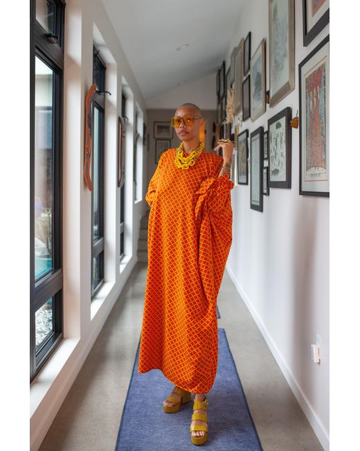 Jennafer Grace Orange Capri Caftan