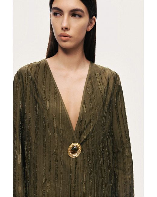 Nocturne Green Neutrals Textured Tailored Jacket