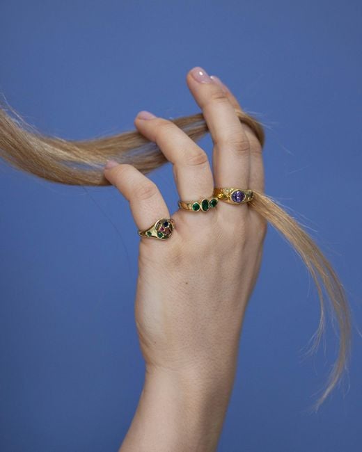 Kybele Studio Green Trinity Spark Ring
