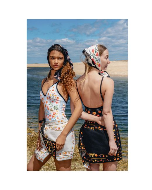 Jessie Zhao New York Black Swim Cover Up Skirt-Night Imagination