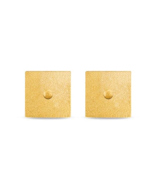 7879 Metallic Square Bullion Stud Earrings