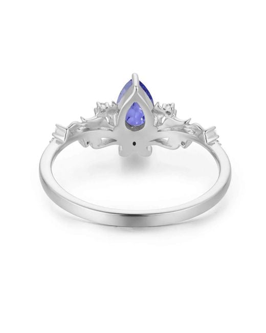 Azura Jewelry New York Blue Lotus Tanzanite Ring Vermeil