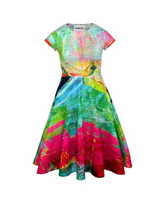 Maxjenny Green Sporty Dress