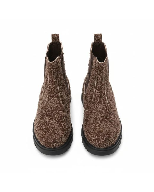 By Virgo Brown Thera Handcrafted Mohair Leather Boot