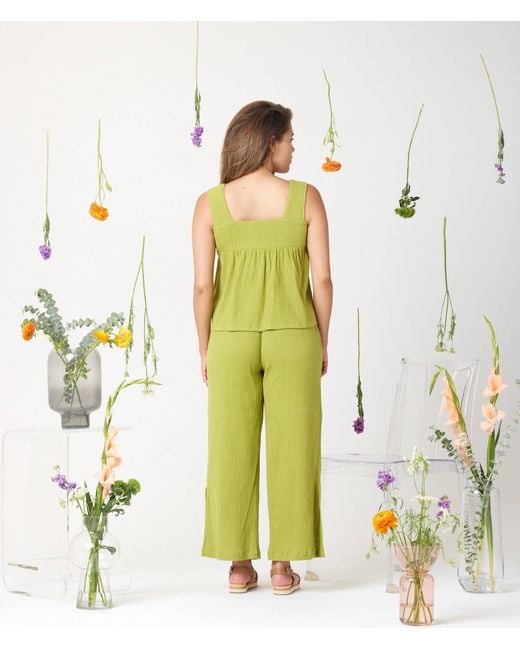 Known Supply Green Organic Gauze Tank