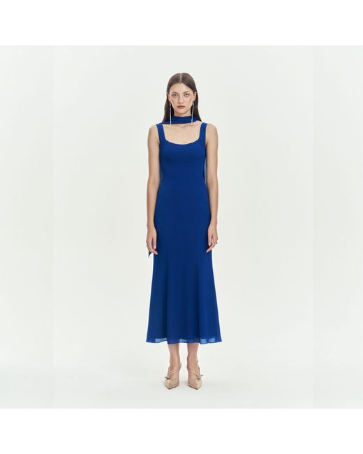 Elsava Blue Long Dress
