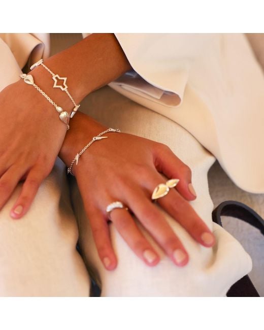 Linda Fiore Metallic Horn Bracelet Sterling