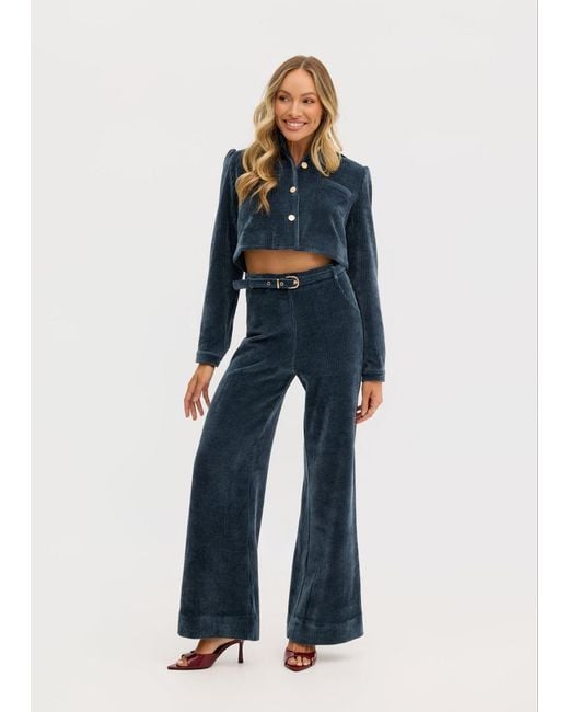 Why Mary Blue Lucia Corduroy Cropped Jacket