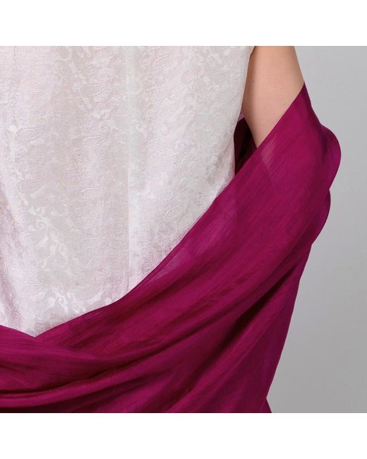Silk and Bears Pink Handwoven Mulberry Silk Scarf – Deep Fuchsia – Lightweight & Sheer