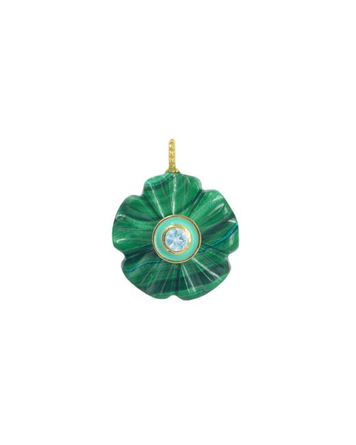 KAMARIA Green Malachite Gemstone Pendant With Topaz