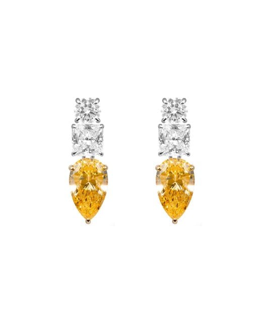 Arte Madrid Metallic Gemma Drop Earrings