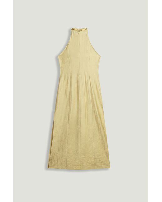 Nocturne Yellow Studded Halter Neck Tunic