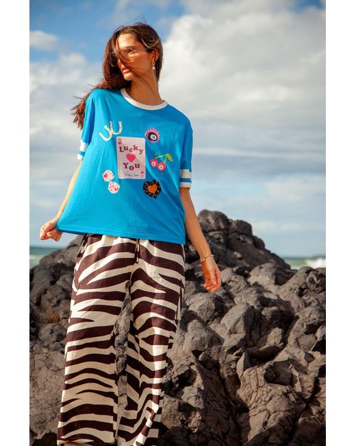 Palm Collective Blue Feeling Lucky T-Shirt