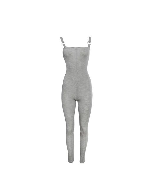 Vestiaire d'un Oiseau Libre Gray Jersey Open Back Jumpsuit