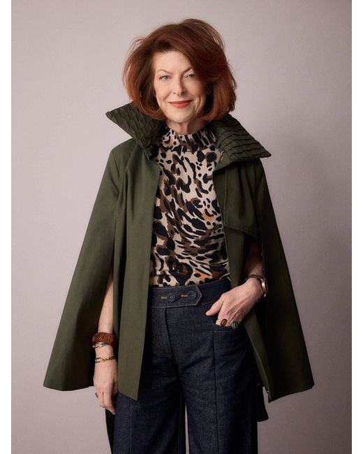 Amanda Thompson Couture Green Nephele Rain Cape Forest