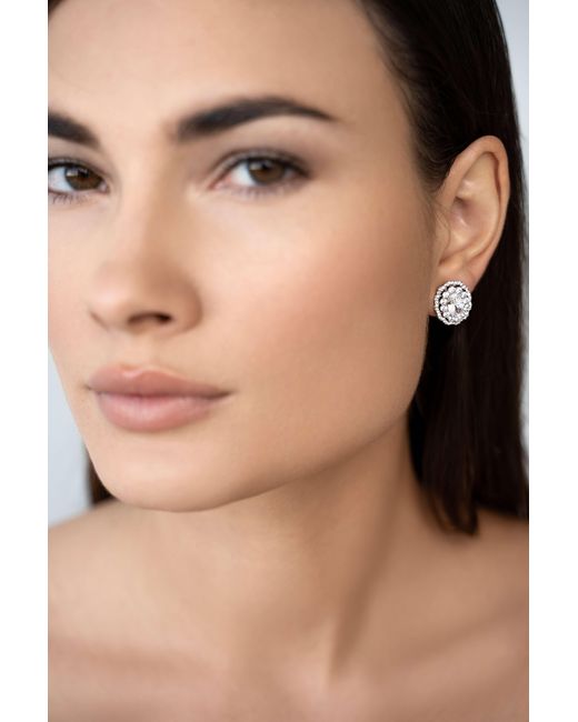 Viviana Halil Metallic The Louis Earrings – Sculptural Sterling Stud Earrings