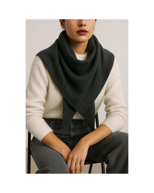 2KStyle Green Suzie Wool-Blend Triangular Knit Scarf