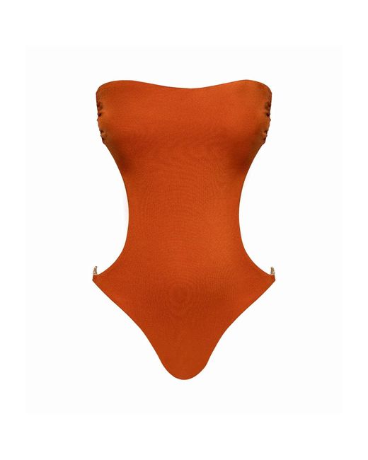 Cherina Beachwear Llc Orange Priyana Swimsuit